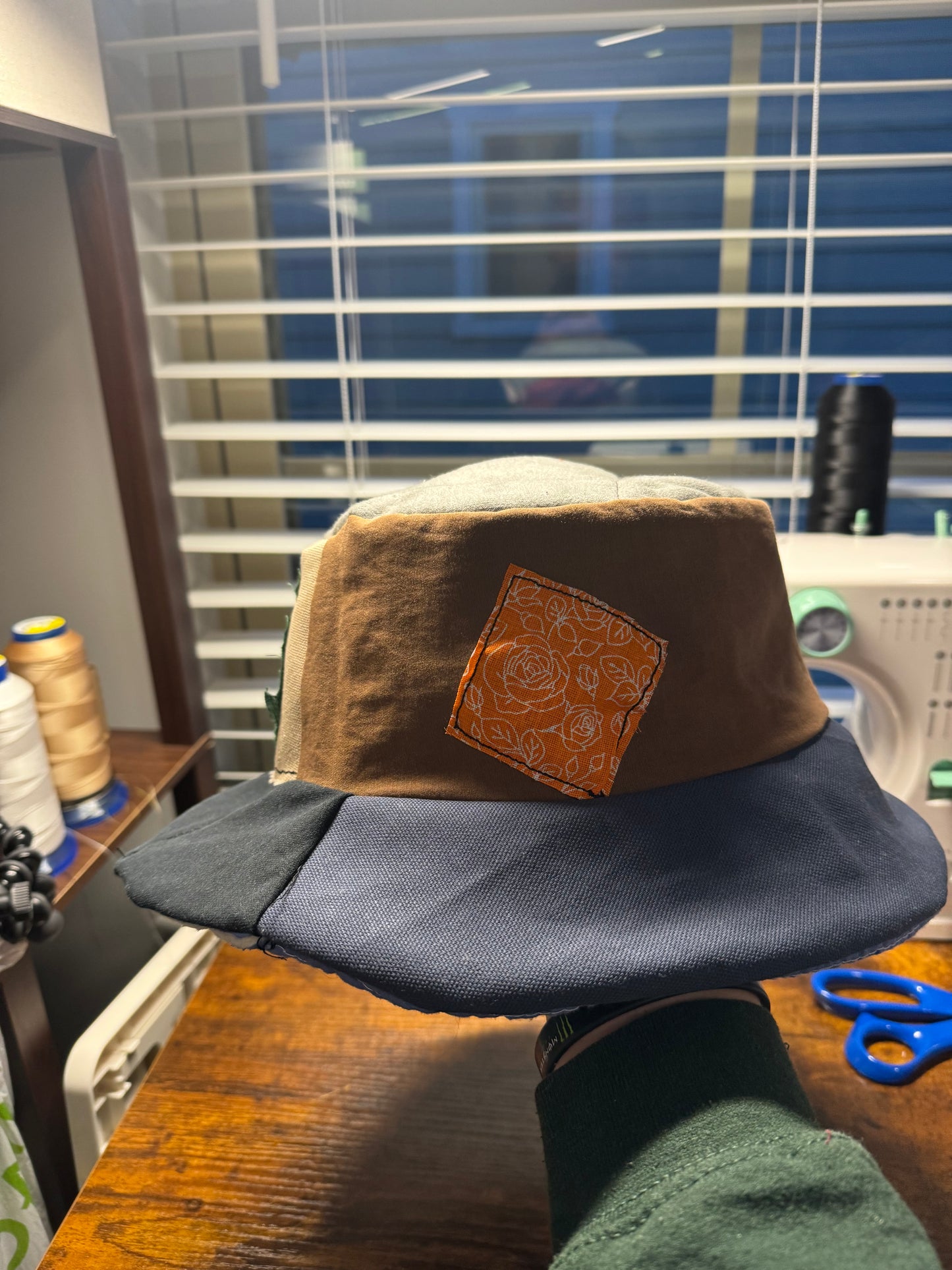 Patchwork Reversible Bucket Hat