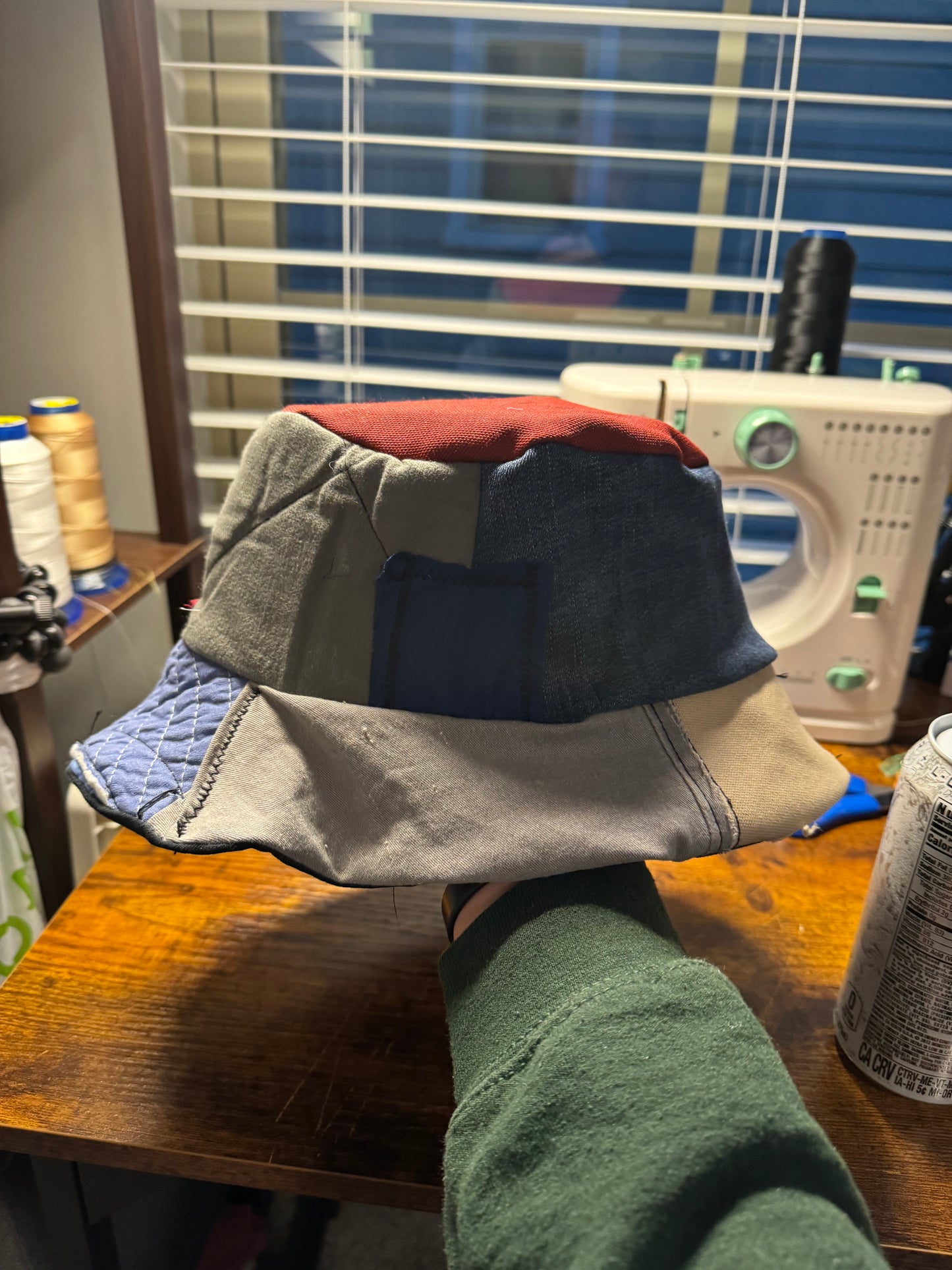 Patchwork Reversible Bucket Hat