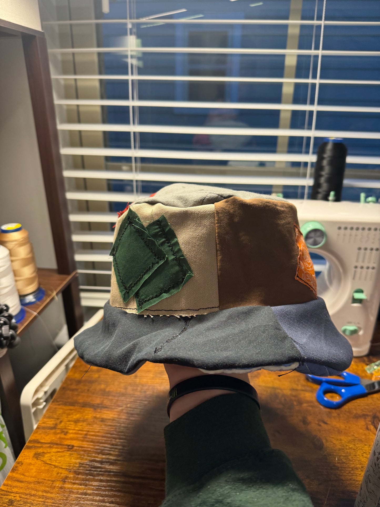 Patchwork Reversible Bucket Hat