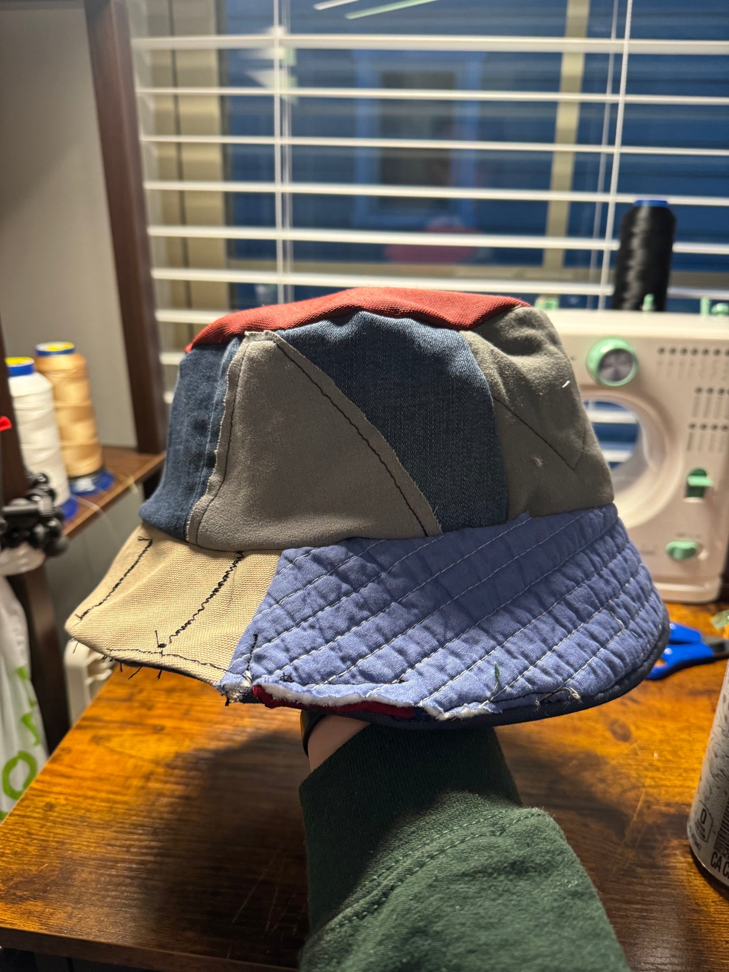 Patchwork Reversible Bucket Hat